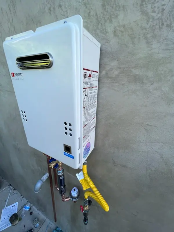 Tankless water heater installation for CSRD homes